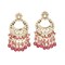 Oversized / Big Indian Jhumka Earrings for Women - Vintage Indian Jhumki Ethnic Chandbali Earrings Faux Kundan & Pearl Beaded Bollywood Style Dangle Earring Jewelry for Bride | Birthday Gift for Her